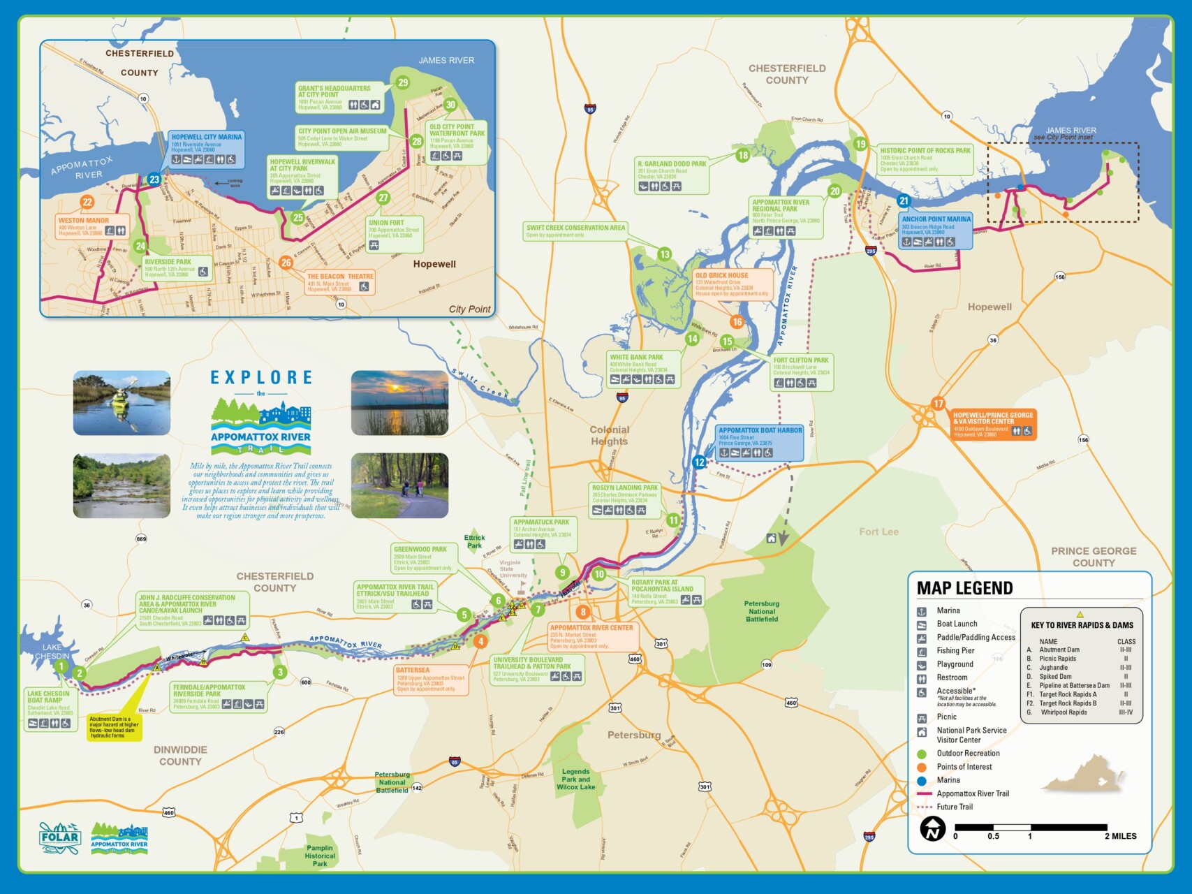 Appomattox River Trail Brochure (map) (digital)