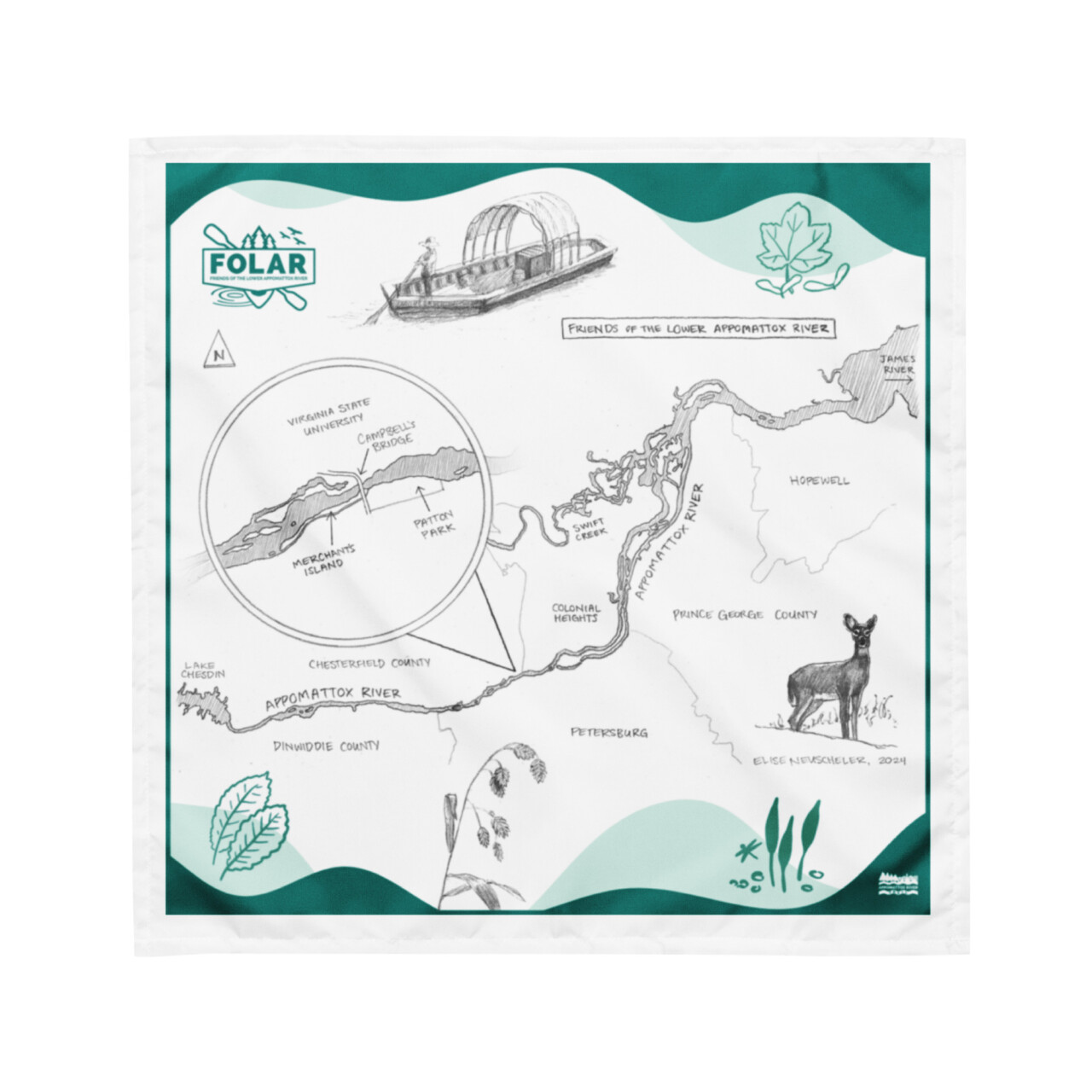 Appomattox River Bandana